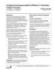 Johnson Controls LX-PRG4x0-11 Installation Instructions Manual