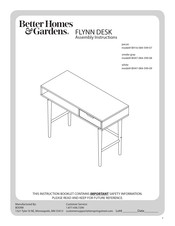 Better Homes and Gardens BH47-084-599-08 Assembly Instructions Manual
