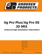 Grouser Products JD 9RX Installation Instructions Manual