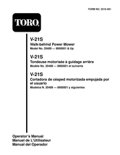 Toro V-21S 20489 Operator's Manual