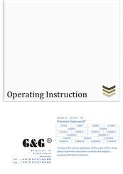 G&G E100YB-C Operating	 Instruction