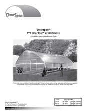 ClearSpan Pro Solar Star R030 Instruction Manual