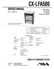 Sony CX-LFA500 Service Manual