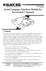 Black Box ServSwitch Summit Manual