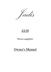 Jadis JA30 Owner's Manual