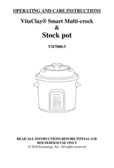 VITACLAY VM7800-5 Operating And Care Instructions