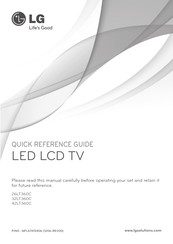 LG 26LT360C Quick Reference Manual