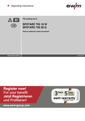 EWM SPOTARC TIG 26 G Operating Instructions Manual