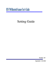 Bitatek Cyclops-II BTS 700 Settings Manual
