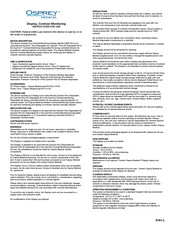 Osprey Medical Display, Contrast Monitoring Instructions For Use Manual