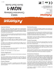Actisense NMEA NGW-1 Quick Start Manual