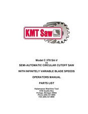 KMT C 370 SA-V Operator's Manual & Parts List