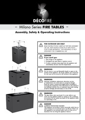 Decofire Milano DF102040 Assembly, Safety & Operating Instructions