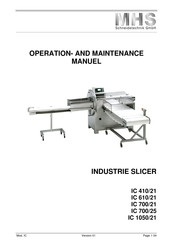 MHS Boilers IC 700 21 Operating And Maintenance Manual