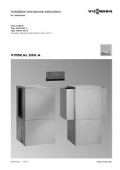 Viessmann Vitocal 350-A AWHO 351.A Series Installation And Service Instructions Manual