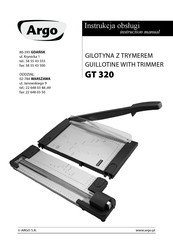 Argo GT 320 Instruction Manual