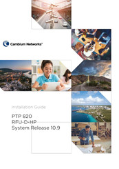 Cambium Networks PTP 820 Series Installation Manual