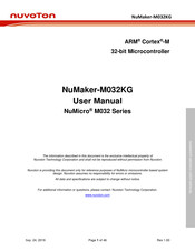 Nuvoton NuMicro NuMaker-M032KG User Manual