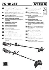 Altrad ATIKA FC 40-255 Assembly And Operating  Instruction Sheet Manual