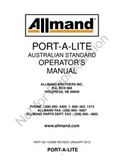 Allmand PORT-A-LITE Operator's Manual