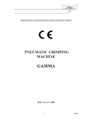 ATLA COOP GAMMA Operating And Maintenance Instructions Manual
