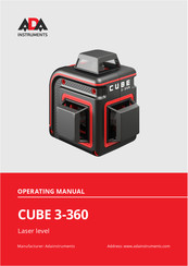 ADA CUBE 3-360 Operating Manual