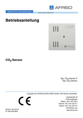 afriso CO2 sensor F Operating Instructions Manual