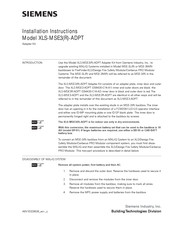Siemens XLS-MSE3-ADPT Installation Instructions Manual