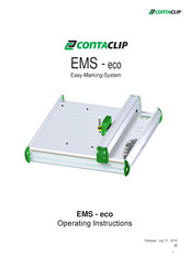 CONTACLIP EMS-eco Operating Instructions Manual