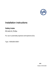 GFA FG 40-31,75 Ex Installation Instructions Manual