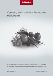 Miele K 37222 iD Operating And Installation Instructions
