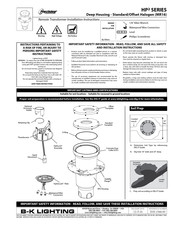 B-K Lighting HP2 Series Installation Instructions Manual