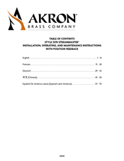 Akron 3578 STREAMMASTER Installation, Operating And Maintenance Instructions