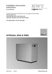 Viessmann KWT Vitocal 350-G Pro Series Installation And Service Instructions For Contractors