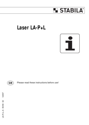 Stabila Laser LA-P+L Operating Instructions Manual