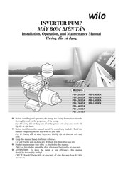 Wilo PBI-L803EA Installation, Operation And Maintenance Manual