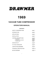 Drawmer 1969 Operator's Manual