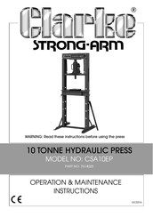 Clarke CSA10EP Operation & Maintenance Instructions Manual
