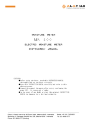 Alat Uji MR-200 Instruction Manual