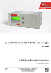 Bühler technologies BA 5000 Installation And Operation Instructions For