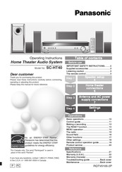 Panasonic SC-HT40 Operating Instructions Manual