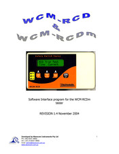 Wavecom WCM-RCD Manual