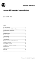 Rockwell Automation 40072-107-01 Installation Instructions Manual