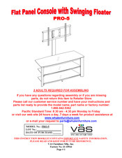 VAS Furniture Mfg. Inc. Pro-5 Manual