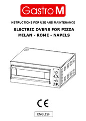Gastro M MILAN Series Instructions For Use And Maintenance Manual