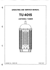 Dansk Radio AS TU 4015 Operating And Service Manual