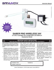 Sanuvox SABER PRO WIRELESS 24V Instruction Manual