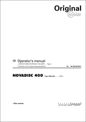 Pottinger NOVADISC 400 Operator's Manual