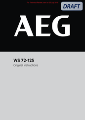 Aeg WS 72-125 Original Instructions Manual