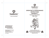 Southwire BENDMAX BML-2000 Operating And Maintenance Instructions Manual